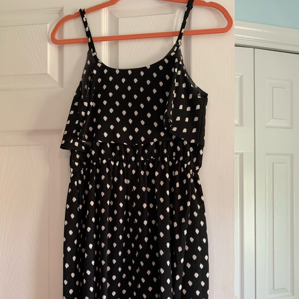 Elle Black & White Polka Dot Dress